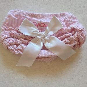 Ruffle Butts Pink Striped Diaper Cover‎